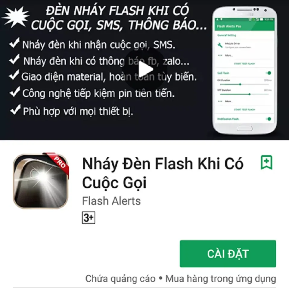 Hướng dẫn bật tính năng nháy đèn flash khi có cuộc gọi, tin nhắn cho smartphone Android