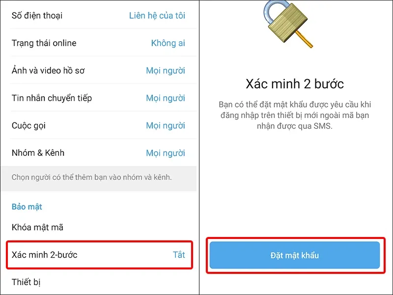 Hướng dẫn bật xác minh hai bước trên Telegram cực dễ