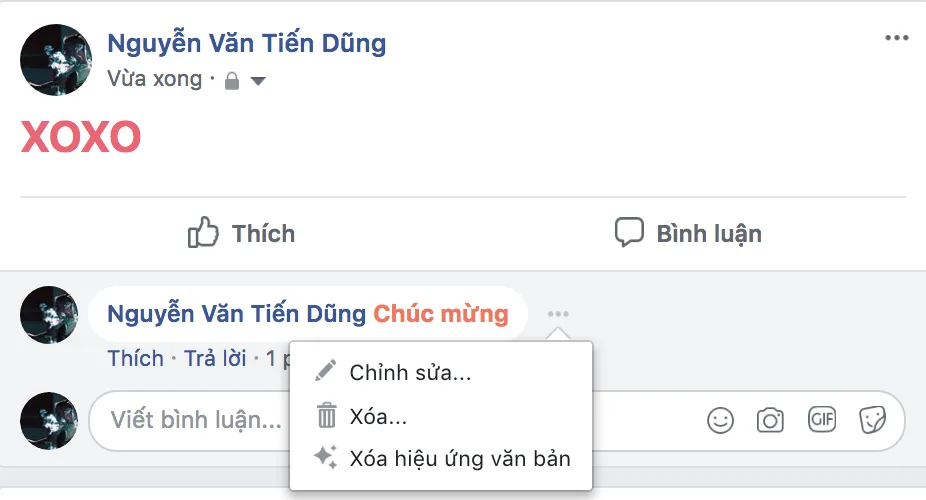 Hướng dẫn bỏ hiệu ứng chữ “BFF”, “Chúc mừng”, “XOXO”… trên Facebook