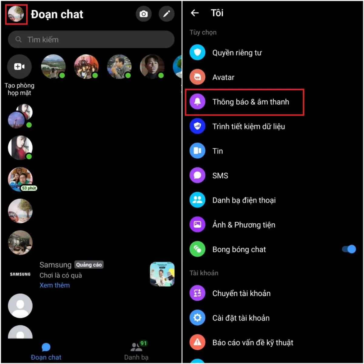 Hướng dẫn cách cài đặt Messenger hiển thị trên màn hình khóa