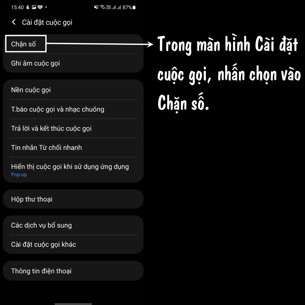 Hướng dẫn cách chặn cuộc gọi đến từ số lạ trên điện thoại Android