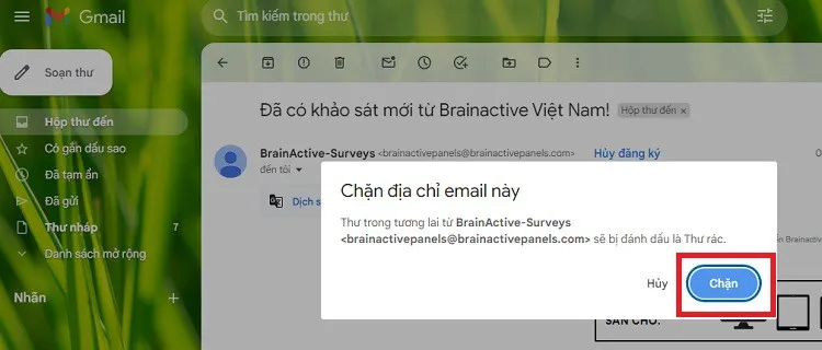 Hướng dẫn cách chặn mail rác trong Gmail trên máy tính và điện thoại, ít ai biết