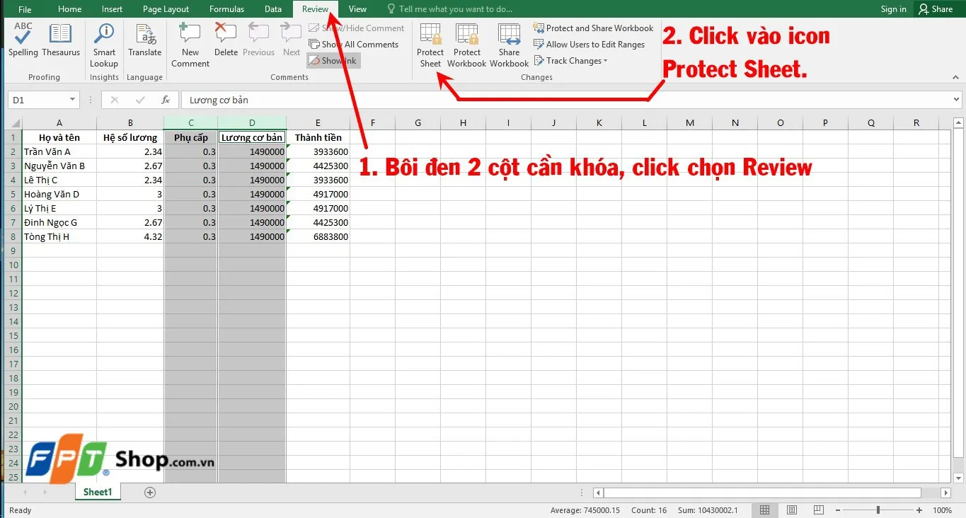 Hướng dẫn cách cố định cột trong Excel cực đơn giản