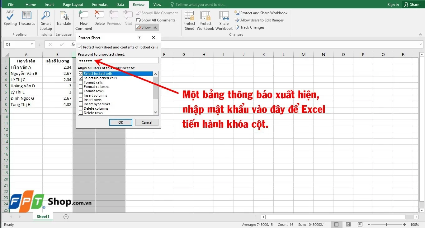 Hướng dẫn cách cố định cột trong Excel cực đơn giản