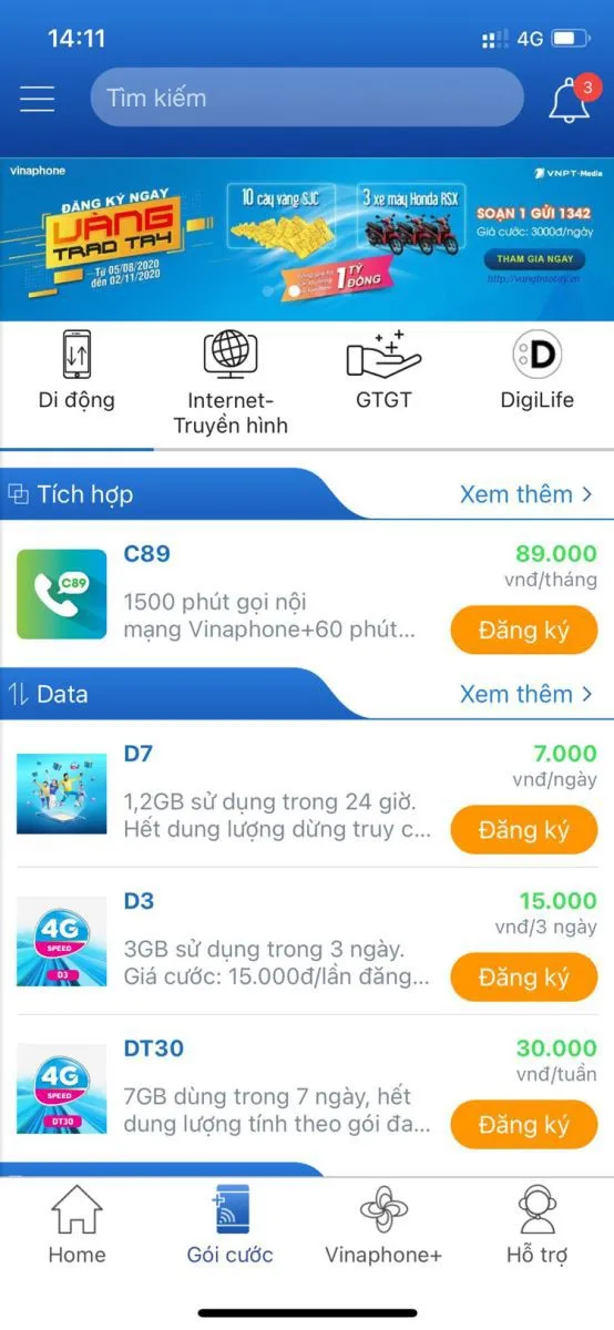 Hướng dẫn cách đăng ký 4G Vinaphone tốc độ cao, giá rẻ