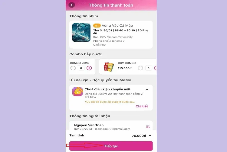 Hướng dẫn cách đặt vé xem phim trên MoMo đơn giản, nhanh chóng, nhiều ưu đãi