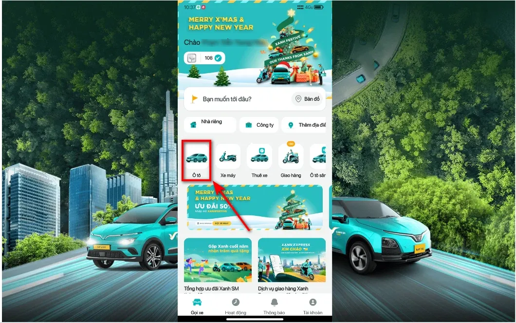 Hướng dẫn cách đặt xe taxi điện VinFast trên ứng dụng Xanh SM chi tiết và đơn giản