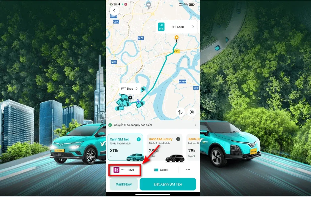 Hướng dẫn cách đặt xe taxi điện VinFast trên ứng dụng Xanh SM chi tiết và đơn giản