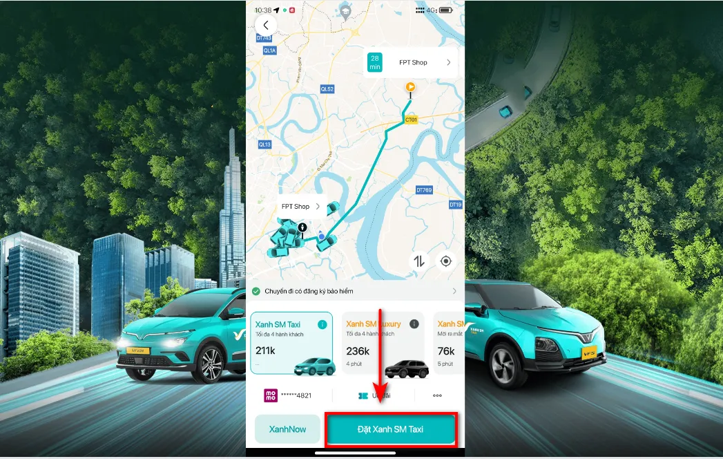 Hướng dẫn cách đặt xe taxi điện VinFast trên ứng dụng Xanh SM chi tiết và đơn giản