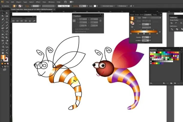 Hướng dẫn cách đổ màu trong Adobe Illustrator (AI) chi tiết, dễ hiểu