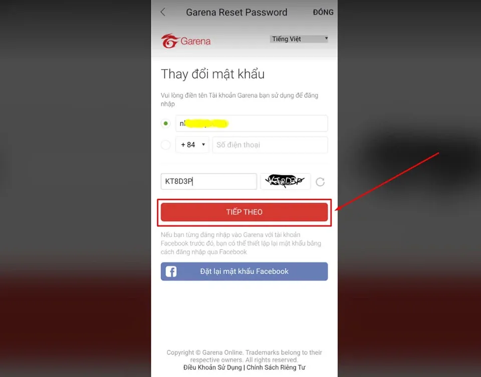 Hướng dẫn cách đổi mật khẩu Garena trên điện thoại trong 3 nốt nhạc