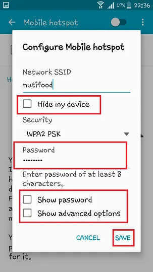 Hướng dẫn cách đổi pass wifi Mobile Hotspot trên điện thoại Android