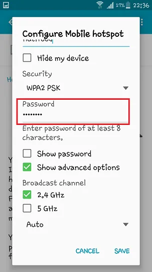 Hướng dẫn cách đổi pass wifi Mobile Hotspot trên điện thoại Android
