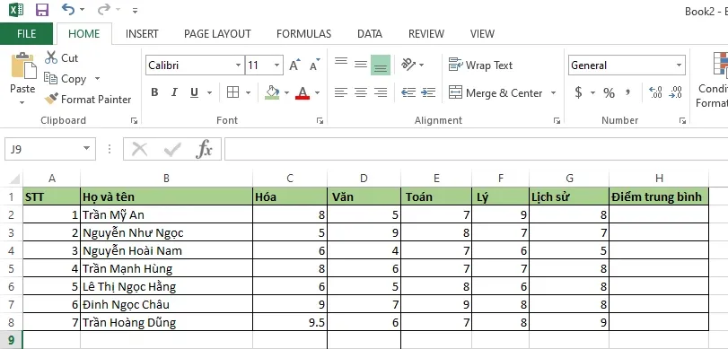 Hướng dẫn cách dùng hàm AVERAGE trong Excel chi tiết, dễ hiểu