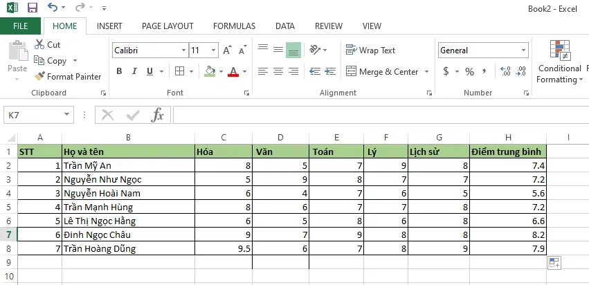 Hướng dẫn cách dùng hàm AVERAGE trong Excel chi tiết, dễ hiểu