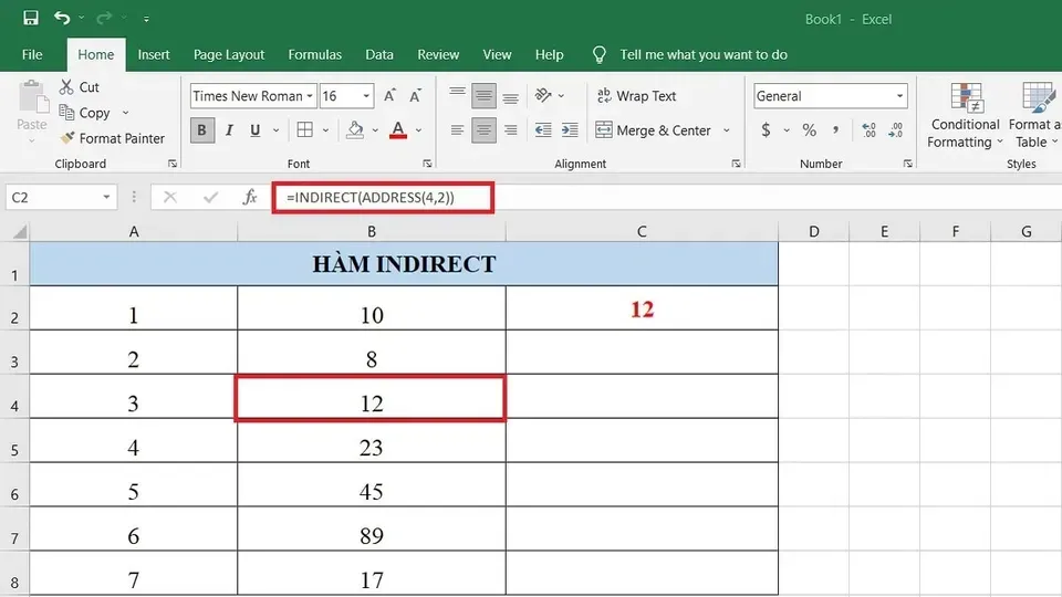 Hướng dẫn cách dùng hàm Indirect trong phần mềm Excel giúp tham chiếu giá trị