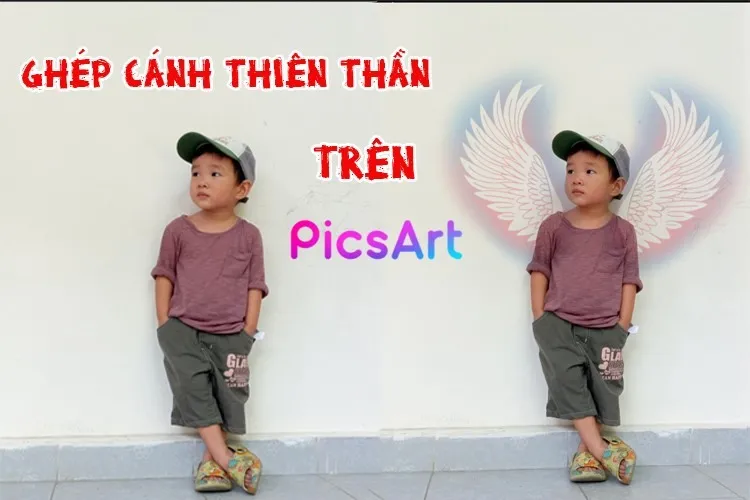 Hướng dẫn cách ghép sticker cánh thiên thần vào ảnh trên PicsArt