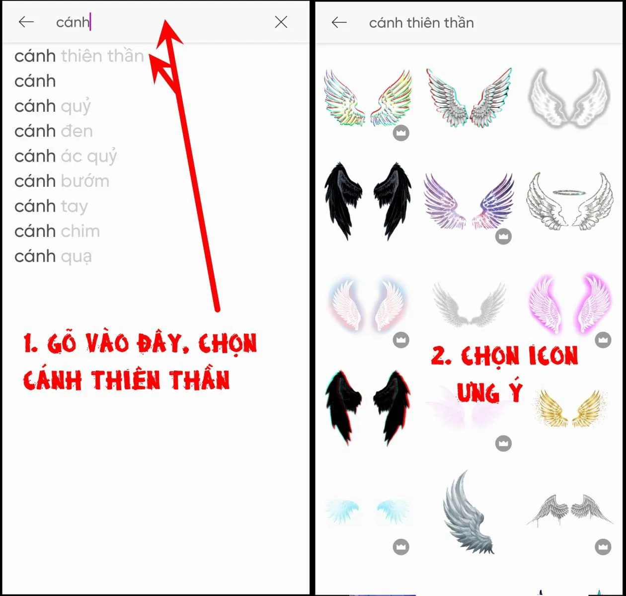 Hướng dẫn cách ghép sticker cánh thiên thần vào ảnh trên PicsArt