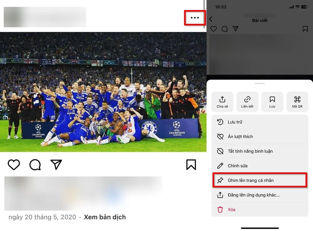 Hướng dẫn cách ghim bài viết của mình trên Instagram vô cùng đơn giản