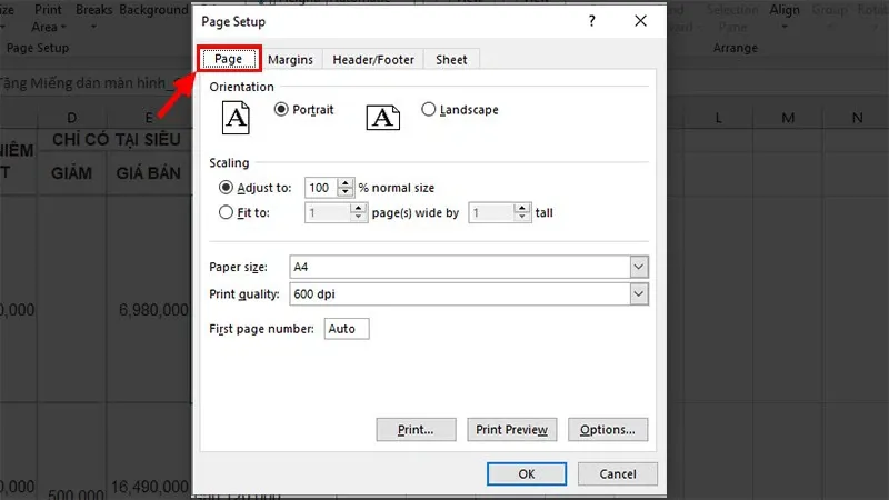 Hướng dẫn cách in ngang giấy A4 cho file Excel và Word 