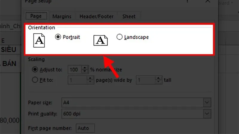 Hướng dẫn cách in ngang giấy A4 cho file Excel và Word 
