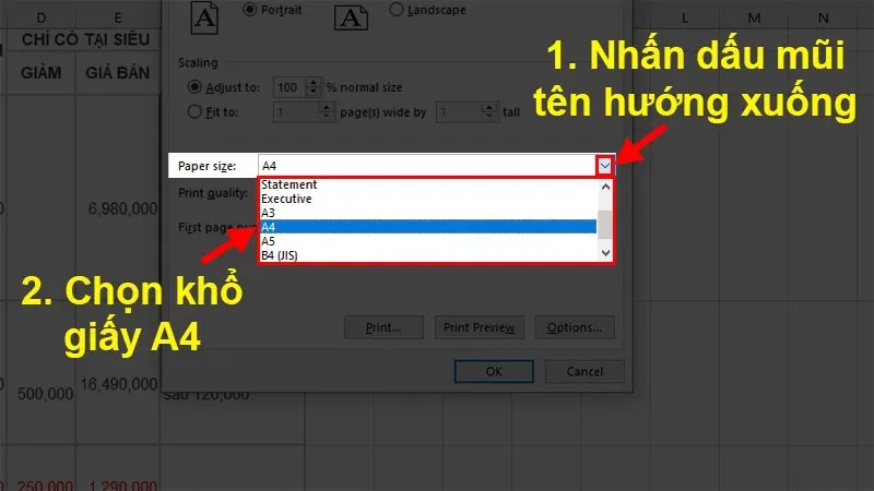 Hướng dẫn cách in ngang giấy A4 cho file Excel và Word 