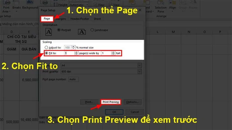 Hướng dẫn cách in ngang giấy A4 cho file Excel và Word 