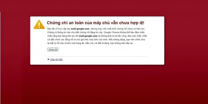 Hướng dẫn cách khắc phục lỗi bảo mật trên Google Chrome