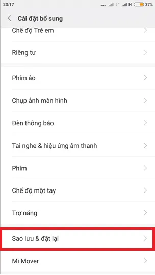 Hướng dẫn cách khôi phục cài đặt gốc điện thoại Xiaomi đơn giản