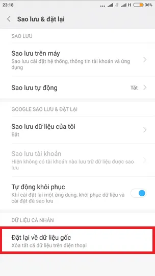 Hướng dẫn cách khôi phục cài đặt gốc điện thoại Xiaomi đơn giản