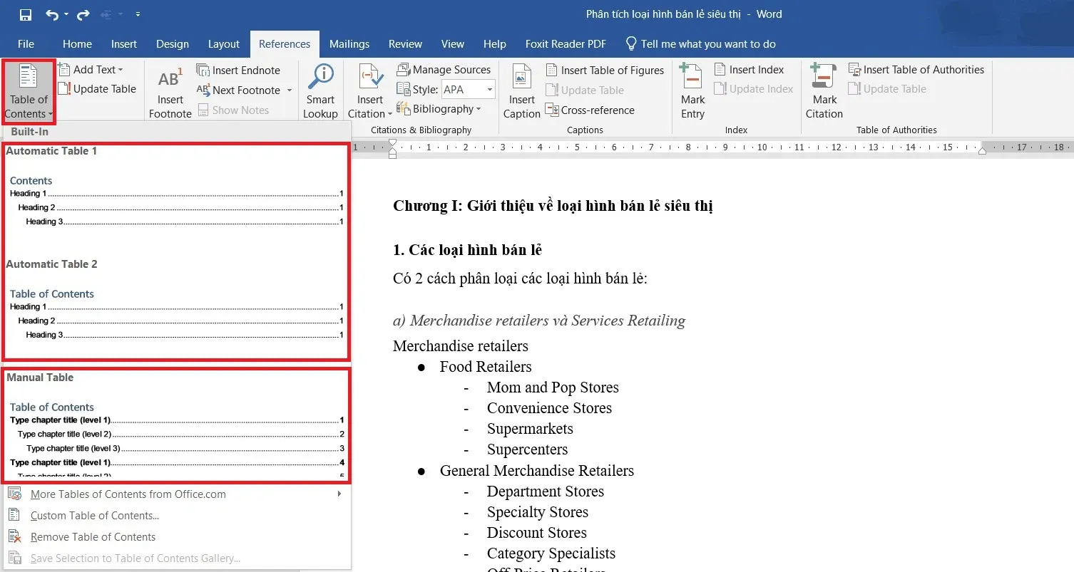 Hướng dẫn cách làm mục lục trong Word 2010, 2013, 2016, 2019, 2021 đơn giản nhất