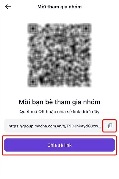 Hướng dẫn cách lấy link chia sẻ nhóm chat trên Mocha vô cùng đơn giản