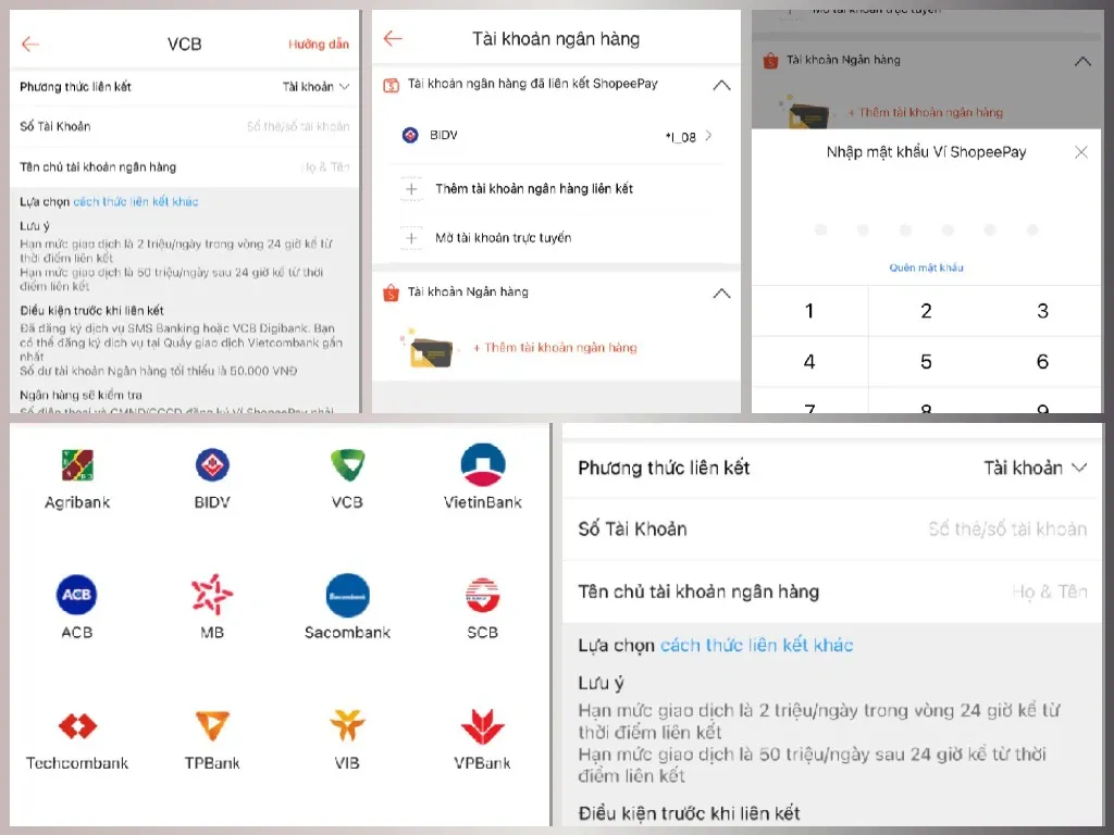 Hướng dẫn cách liên kết tài khoản ngân hàng với shopee đơn giản