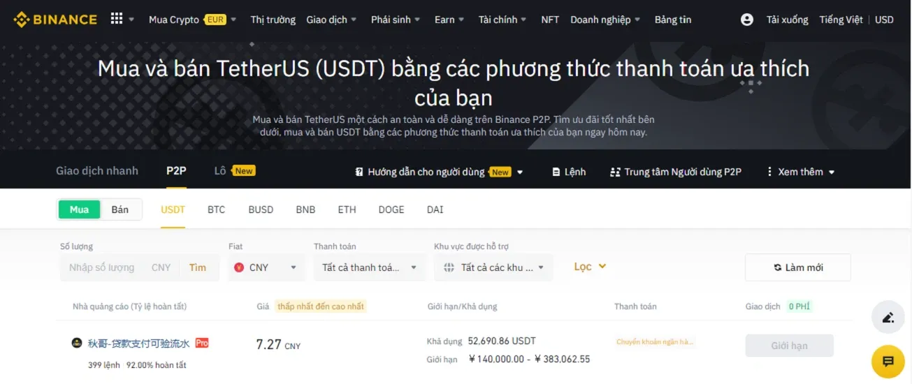 Hướng dẫn cách mua bitcoin bằng MoMo cực đơn giản trên sàn Binance