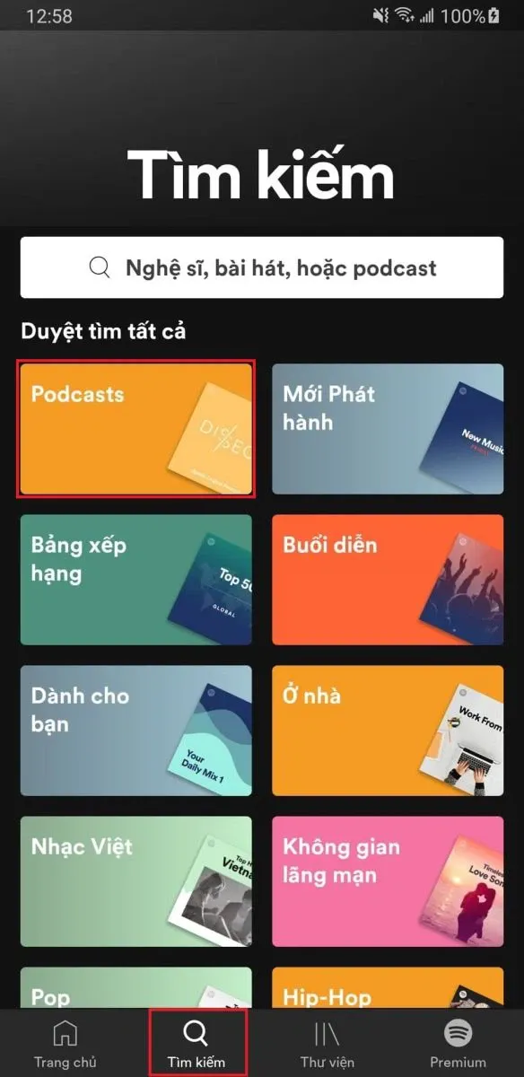 Hướng dẫn cách nghe podcast trên ứng dụng Spotify