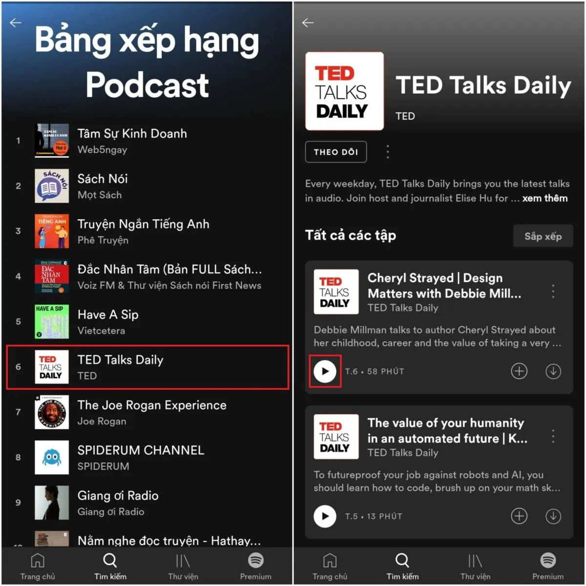 Hướng dẫn cách nghe podcast trên ứng dụng Spotify