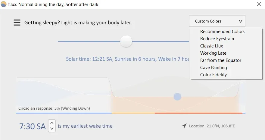 Hướng dẫn cách sử dụng f.lux cân bằng độ sáng màn hình và bảo vệ mắt trên máy tính