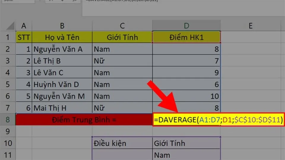 Hướng dẫn cách sử dụng hàm Daverage trong phần mềm Excel nhanh chóng, dễ hiểu