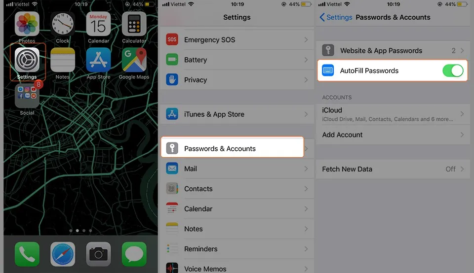 [Hướng dẫn] Cách sử dụng tính năng điền mật khẩu tự động trên iOS 12