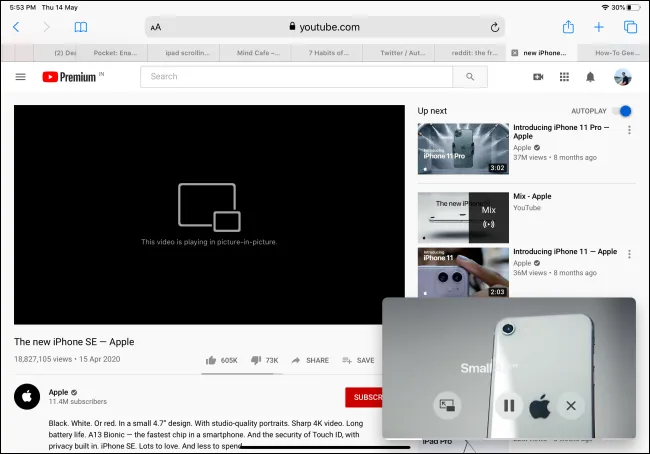 Hướng dẫn cách sử dụng tính năng Picture-in-Picture cho Youtube trên iPad