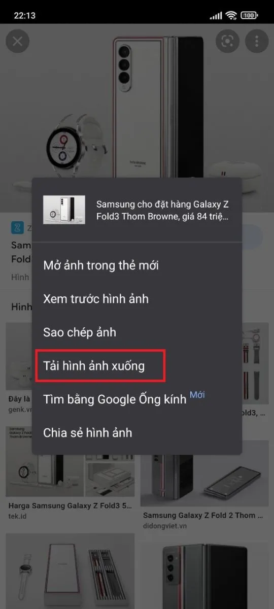 Hướng dẫn cách tải hình ảnh từ Google về điện thoại trong vòng một nốt nhạc