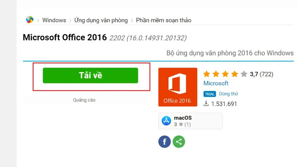 Hướng dẫn cách tải Word 2016 miễn phí trên máy tính, PC chi tiết và nhanh nhất