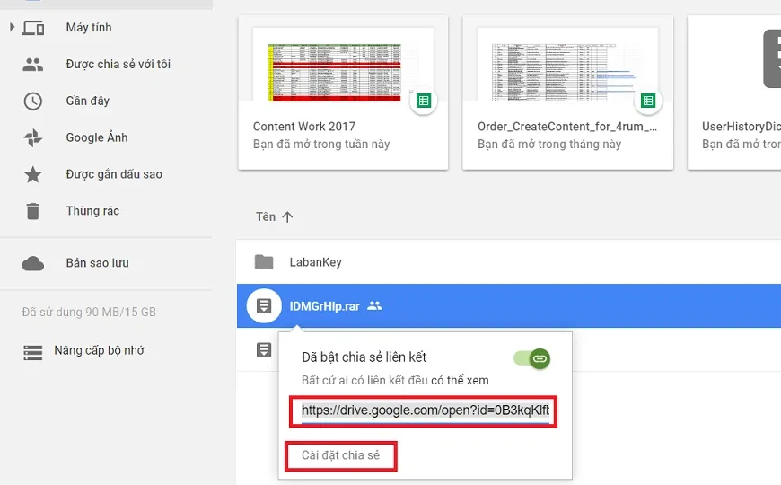 Hướng dẫn cách tạo link download trực tiếp từ Google Driver