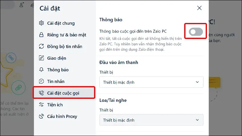 Hướng dẫn cách tắt thông báo cuộc gọi Zalo trên điện thoại và máy tính cực đơn giản