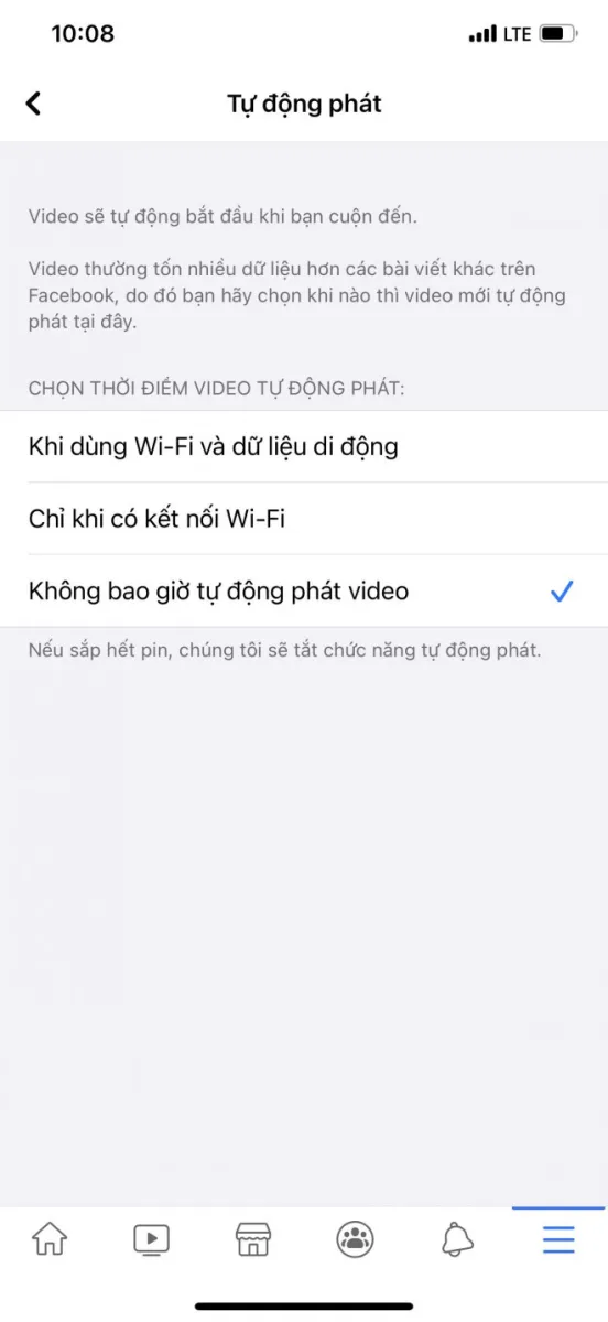 Hướng dẫn cách tắt tự động phát video trên Facebook đối với iPhone, iPad