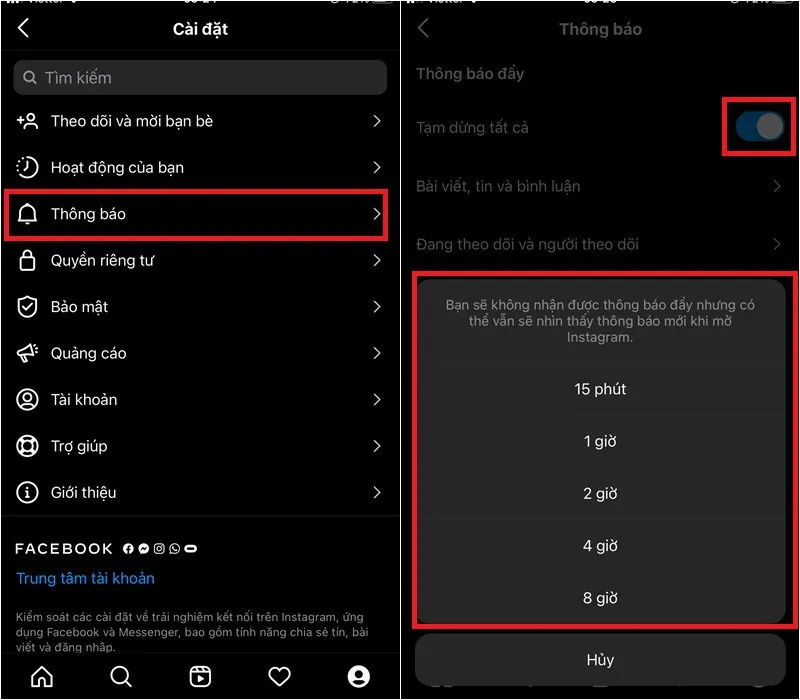 Hướng dẫn cách tuỳ chỉnh thông báo Instagram trên điện thoại