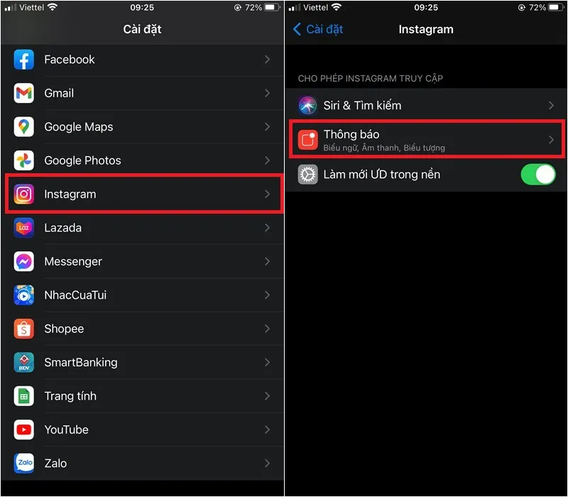 Hướng dẫn cách tuỳ chỉnh thông báo Instagram trên điện thoại
