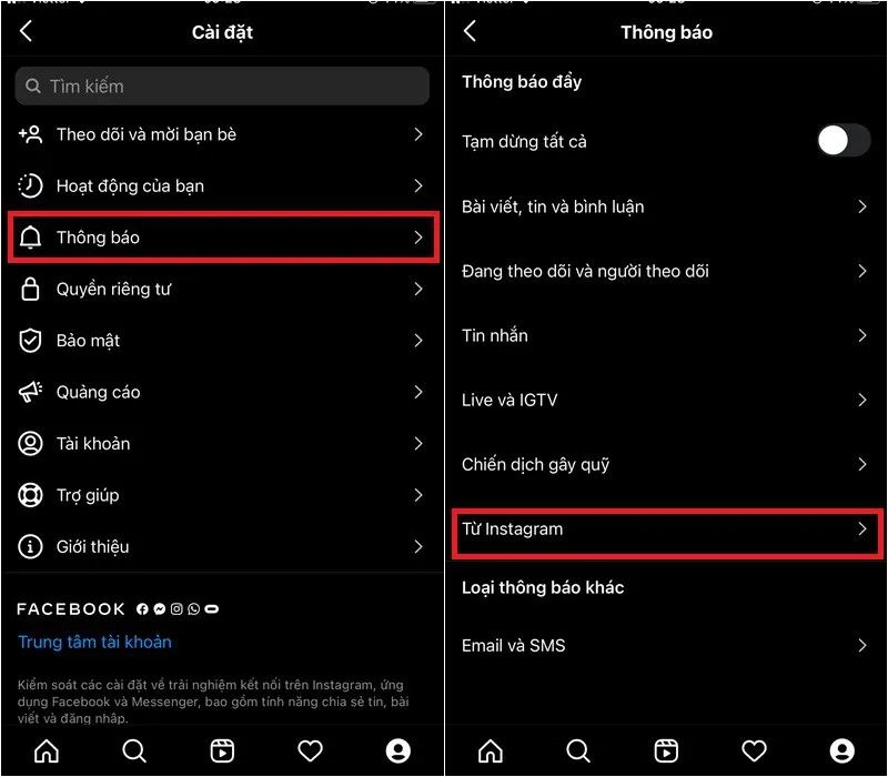 Hướng dẫn cách tuỳ chỉnh thông báo Instagram trên điện thoại