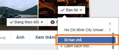 Hướng dẫn cách xem danh sách bị hạn chế trên Facebook