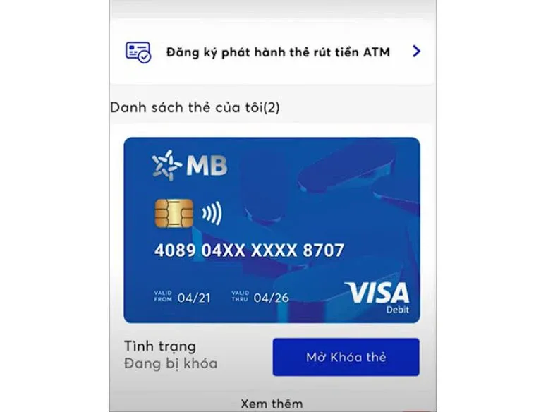 Hướng dẫn cách xem số thẻ MB Bank trên ứng dụng đơn giản và siêu tiện lợi cho bạn